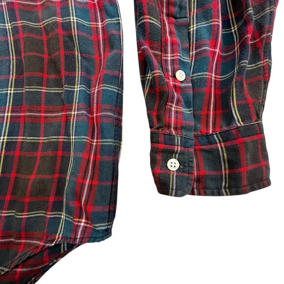 Vintage Polo Ralph Lauren Shirt Mens 2XL XXL Plaid Pockets Designer Preppy - Picture 5 of 10